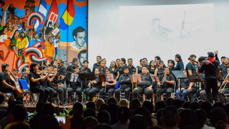 Comunidad universitaria de la UNAN-Managua saluda el 45/19 con presentación cultural  Danzología Poética